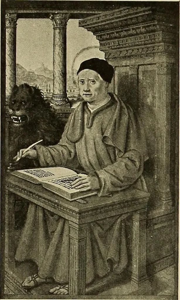 An illustration from L'art religieux de la fin du moyen âge en France; étude sur l'iconographie du moyen âge et sur ses sources d'inspiration;, 1908, leaf 179