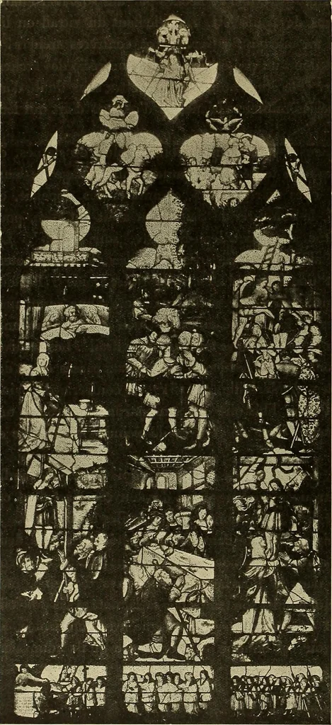 An illustration from L'art religieux de la fin du moyen âge en France; étude sur l'iconographie du moyen âge et sur ses sources d'inspiration;, 1908, leaf 195