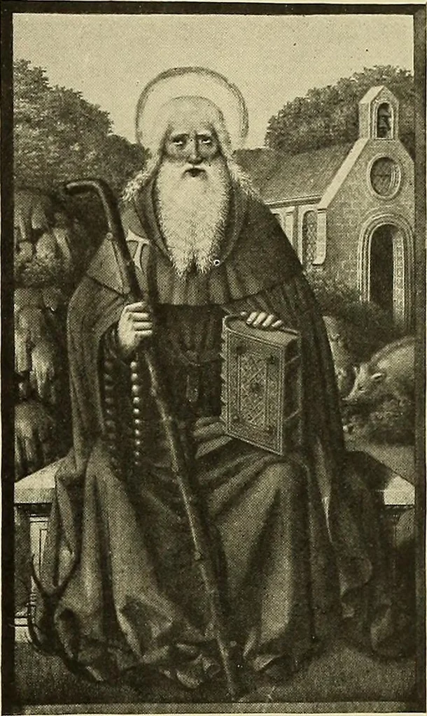 An illustration from L'art religieux de la fin du moyen âge en France; étude sur l'iconographie du moyen âge et sur ses sources d'inspiration;, 1908, leaf 216