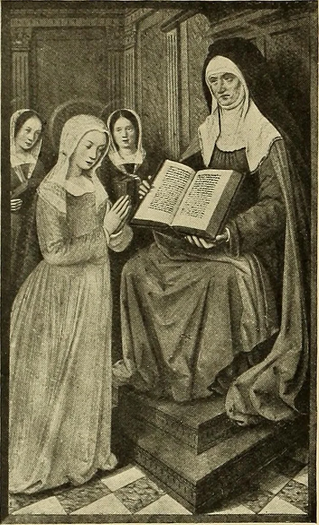 An illustration from L'art religieux de la fin du moyen âge en France; étude sur l'iconographie du moyen âge et sur ses sources d'inspiration;, 1908, leaf 221