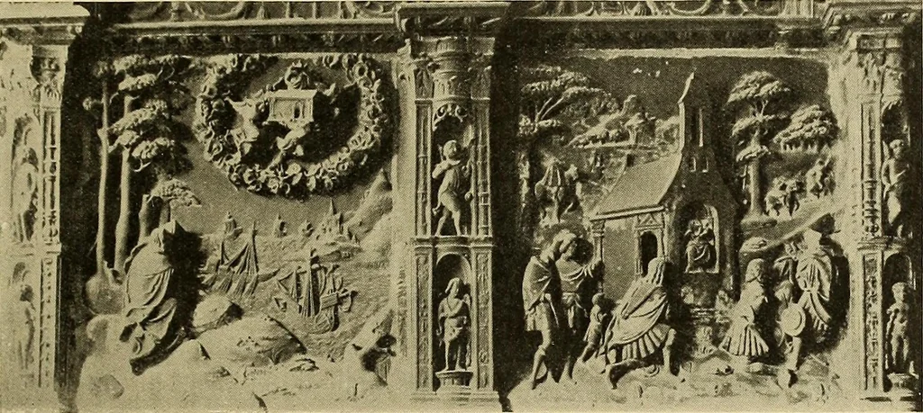 An illustration from L'art religieux de la fin du moyen âge en France; étude sur l'iconographie du moyen âge et sur ses sources d'inspiration;, 1908, leaf 230