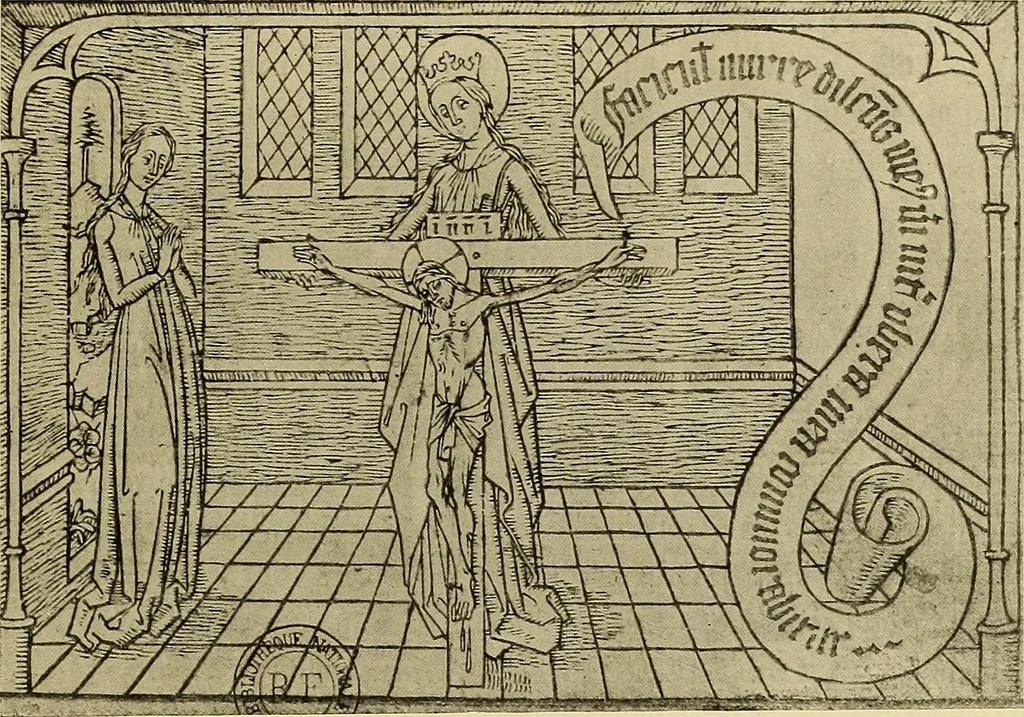 An illustration from L'art religieux de la fin du moyen âge en France; étude sur l'iconographie du moyen âge et sur ses sources d'inspiration;, 1908, leaf 238