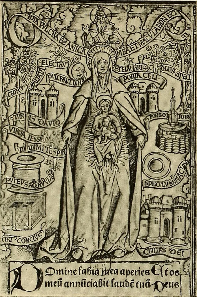 An illustration from L'art religieux de la fin du moyen âge en France; étude sur l'iconographie du moyen âge et sur ses sources d'inspiration;, 1908, leaf 247