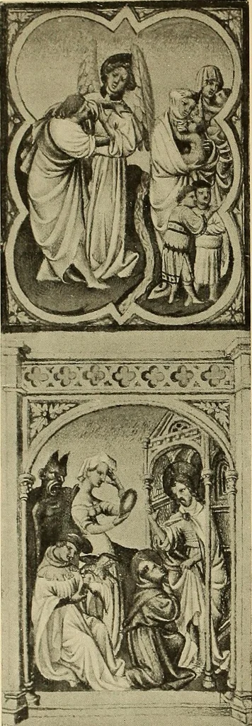 An illustration from L'art religieux de la fin du moyen âge en France; étude sur l'iconographie du moyen âge et sur ses sources d'inspiration;, 1908, leaf 259
