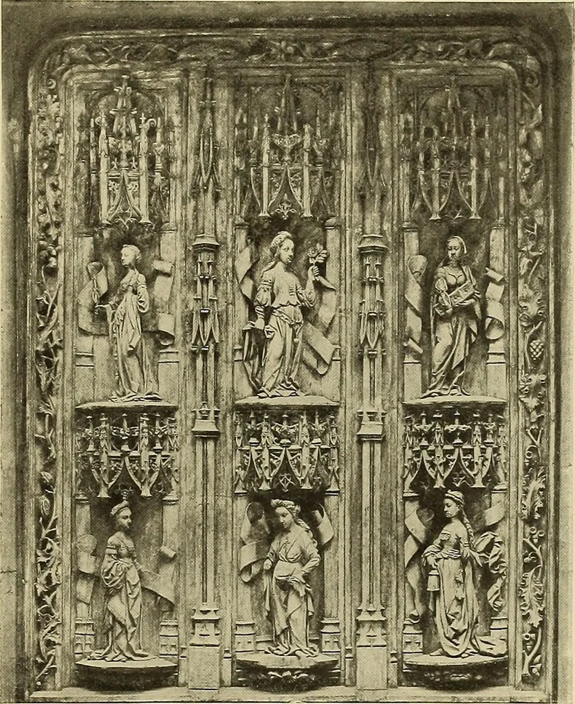 An illustration from L'art religieux de la fin du moyen âge en France; étude sur l'iconographie du moyen âge et sur ses sources d'inspiration;, 1908, leaf 310