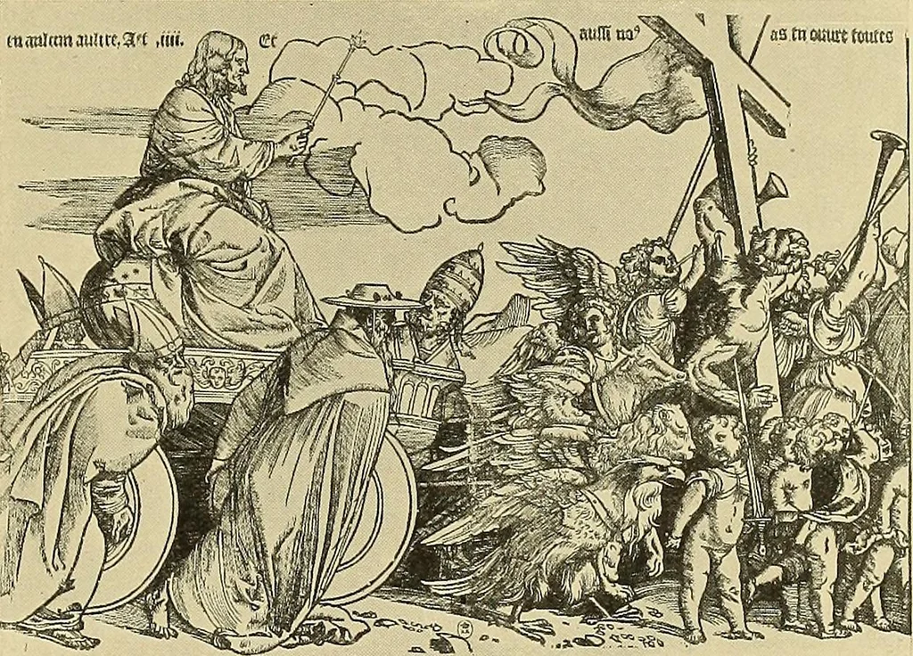 An illustration from L'art religieux de la fin du moyen âge en France; étude sur l'iconographie du moyen âge et sur ses sources d'inspiration;, 1908, leaf 316