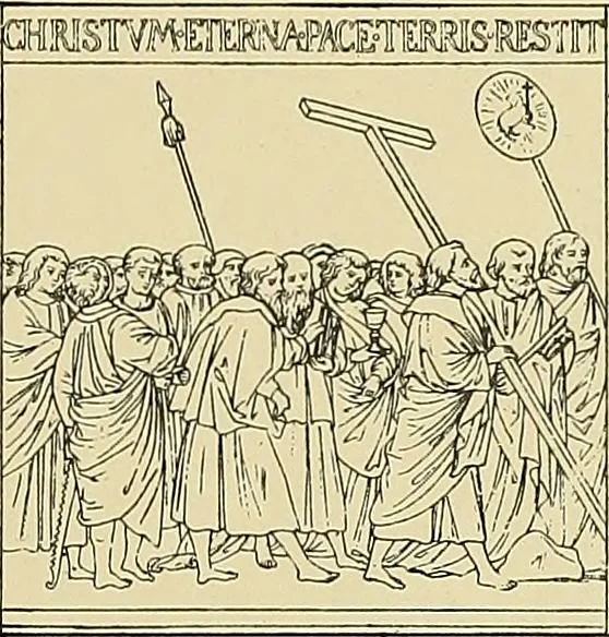 An illustration from L'art religieux de la fin du moyen âge en France; étude sur l'iconographie du moyen âge et sur ses sources d'inspiration;, 1908, leaf 318