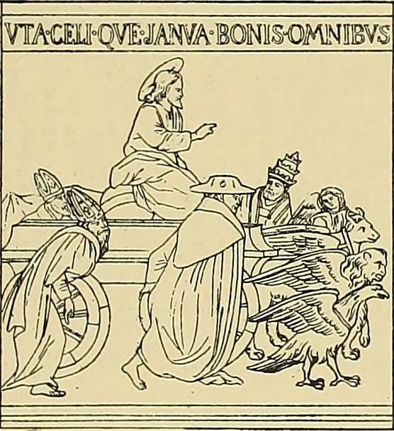 An illustration from L'art religieux de la fin du moyen âge en France; étude sur l'iconographie du moyen âge et sur ses sources d'inspiration;, 1908, leaf 318