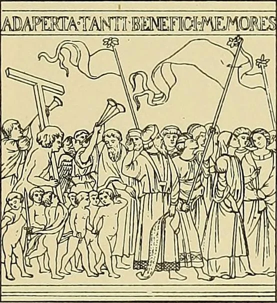 An illustration from L'art religieux de la fin du moyen âge en France; étude sur l'iconographie du moyen âge et sur ses sources d'inspiration;, 1908, leaf 318