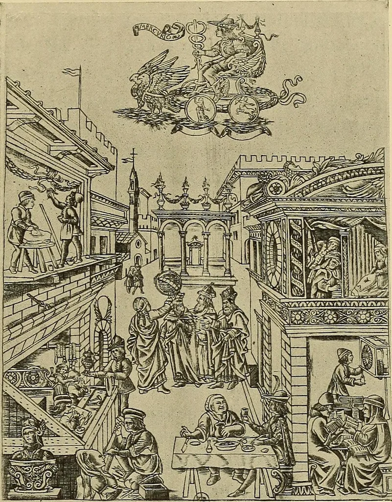 An illustration from L'art religieux de la fin du moyen âge en France; étude sur l'iconographie du moyen âge et sur ses sources d'inspiration;, 1908, leaf 338