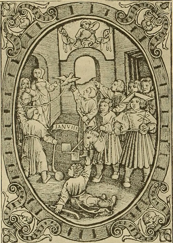 An illustration from L'art religieux de la fin du moyen âge en France; étude sur l'iconographie du moyen âge et sur ses sources d'inspiration;, 1908, leaf 343