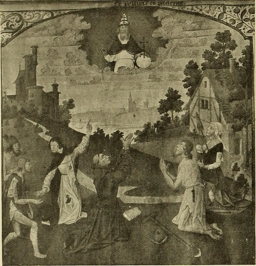 An illustration from L'art religieux de la fin du moyen âge en France; étude sur l'iconographie du moyen âge et sur ses sources d'inspiration;, 1908, leaf 347