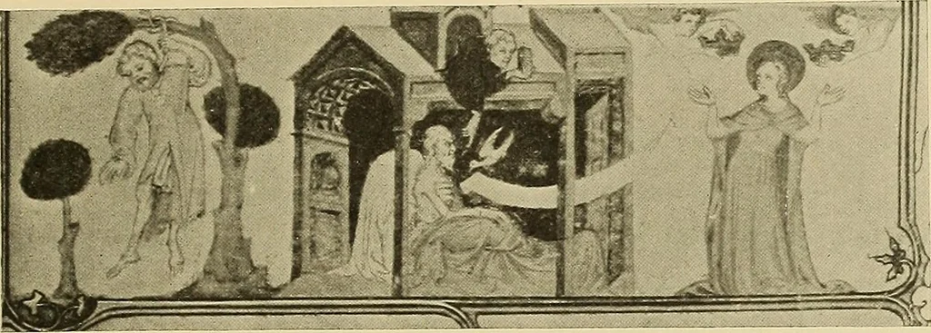An illustration from L'art religieux de la fin du moyen âge en France; étude sur l'iconographie du moyen âge et sur ses sources d'inspiration;, 1908, leaf 370