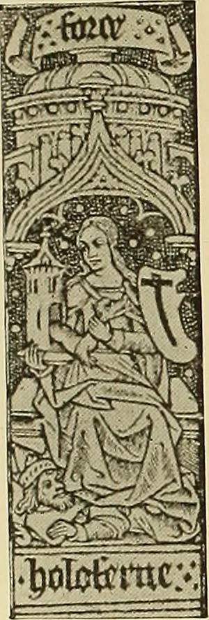 An illustration from L'art religieux de la fin du moyen âge en France; étude sur l'iconographie du moyen âge et sur ses sources d'inspiration;, 1908, leaf 377