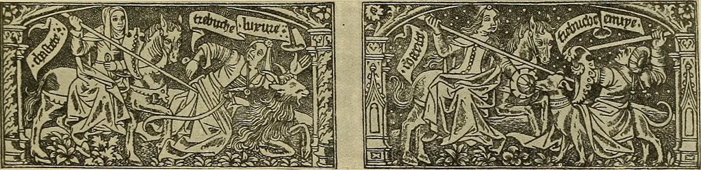 An illustration from L'art religieux de la fin du moyen âge en France; étude sur l'iconographie du moyen âge et sur ses sources d'inspiration;, 1908, leaf 382