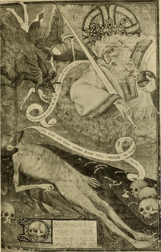 An illustration from L'art religieux de la fin du moyen âge en France; étude sur l'iconographie du moyen âge et sur ses sources d'inspiration;, 1908, leaf 396