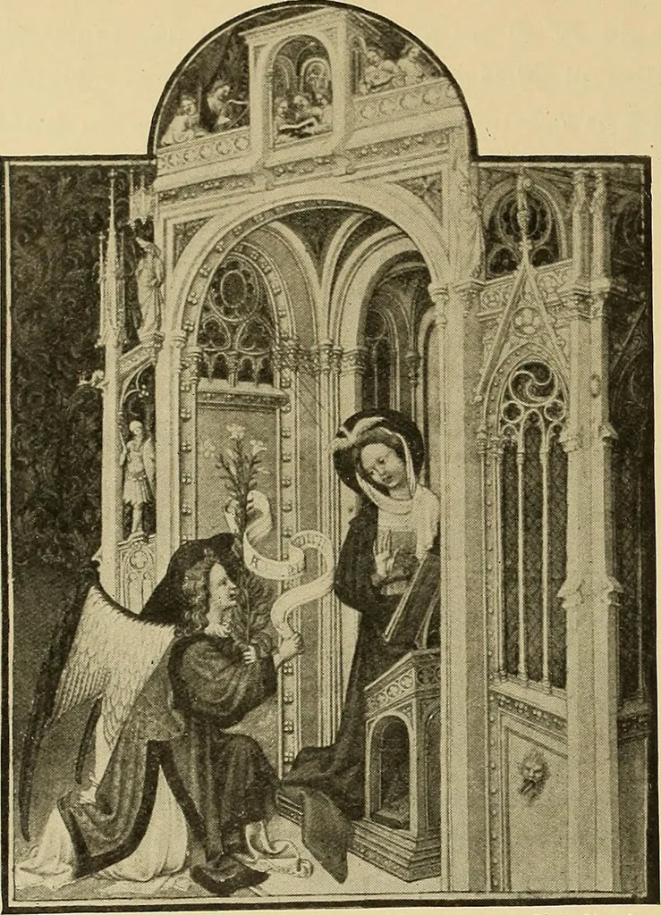 An illustration from L'art religieux de la fin du moyen âge en France; étude sur l'iconographie du moyen âge et sur ses sources d'inspiration;, 1908, leaf 41