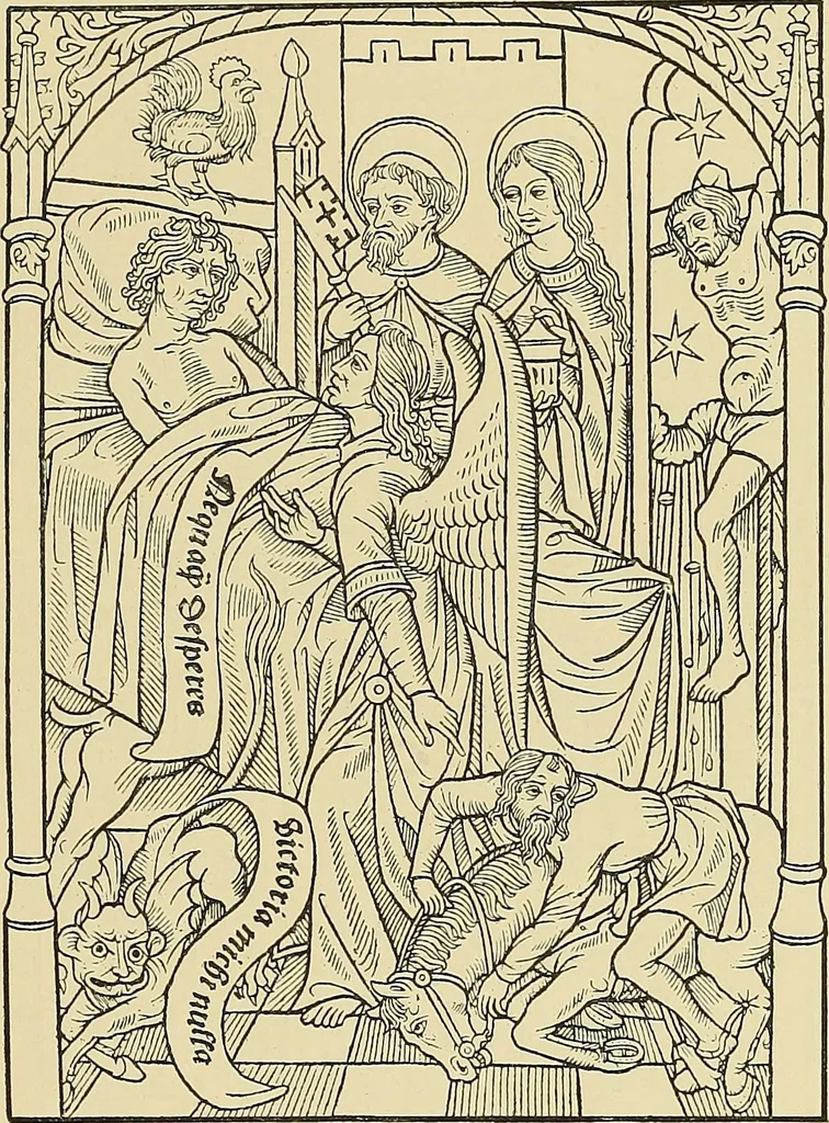 An illustration from L'art religieux de la fin du moyen âge en France; étude sur l'iconographie du moyen âge et sur ses sources d'inspiration;, 1908, leaf 434