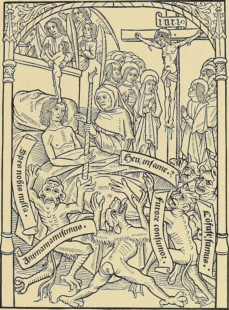 An illustration from L'art religieux de la fin du moyen âge en France; étude sur l'iconographie du moyen âge et sur ses sources d'inspiration;, 1908, leaf 438