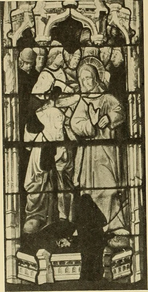 An illustration from L'art religieux de la fin du moyen âge en France; étude sur l'iconographie du moyen âge et sur ses sources d'inspiration;, 1908, leaf 45