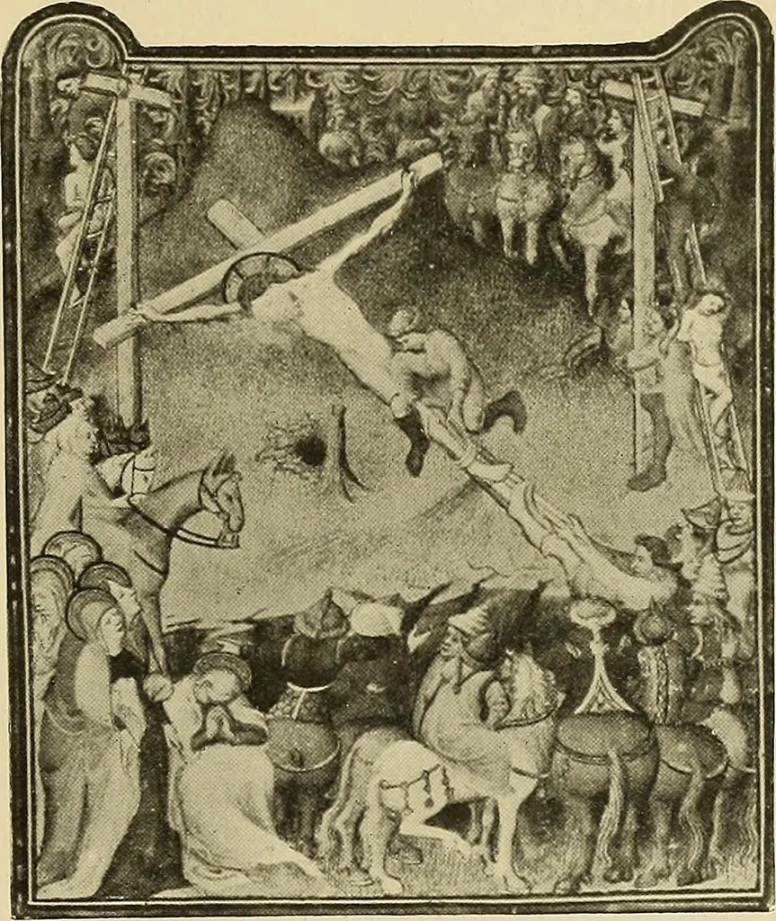 An illustration from L'art religieux de la fin du moyen âge en France; étude sur l'iconographie du moyen âge et sur ses sources d'inspiration;, 1908, leaf 46