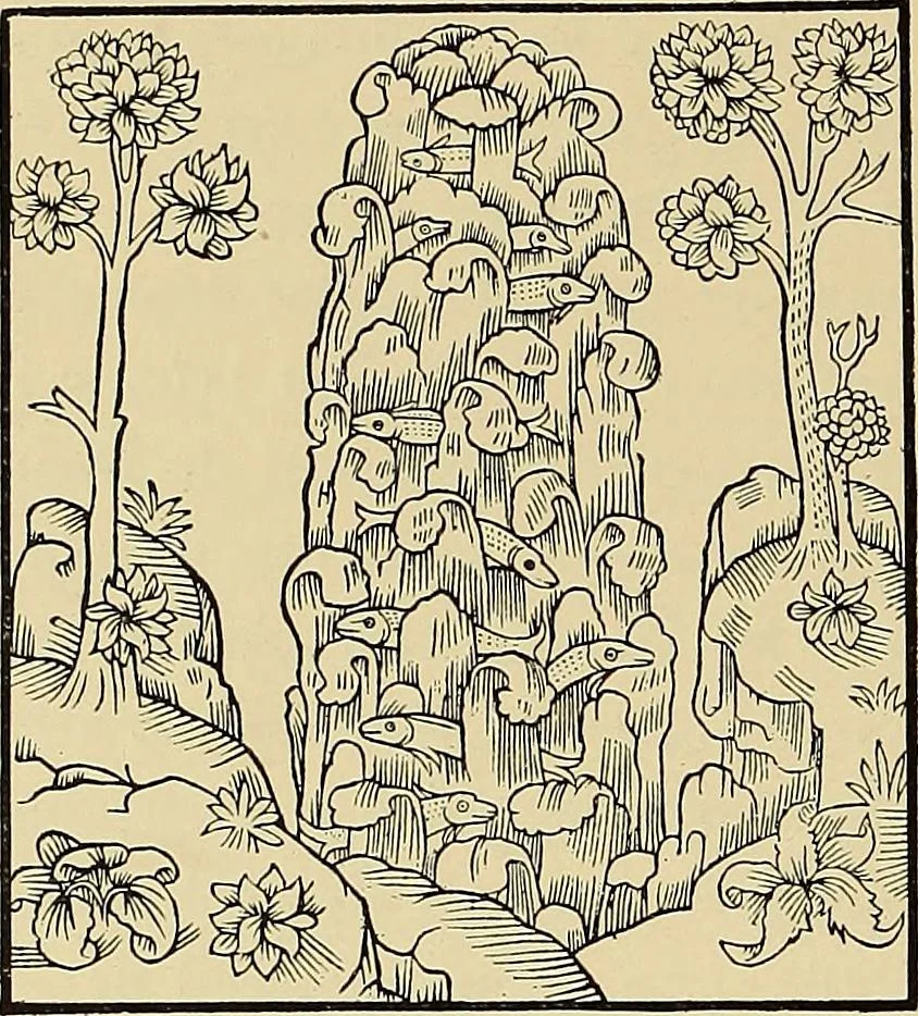 An illustration from L'art religieux de la fin du moyen âge en France; étude sur l'iconographie du moyen âge et sur ses sources d'inspiration;, 1908, leaf 497