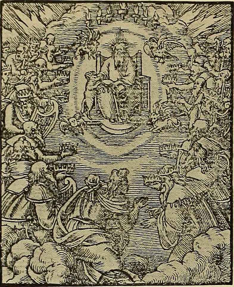 An illustration from L'art religieux de la fin du moyen âge en France; étude sur l'iconographie du moyen âge et sur ses sources d'inspiration;, 1908, leaf 513