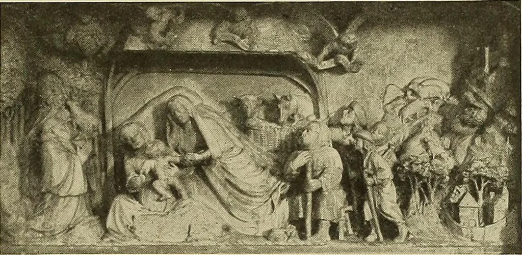 An illustration from L'art religieux de la fin du moyen âge en France; étude sur l'iconographie du moyen âge et sur ses sources d'inspiration;, 1908, leaf 54