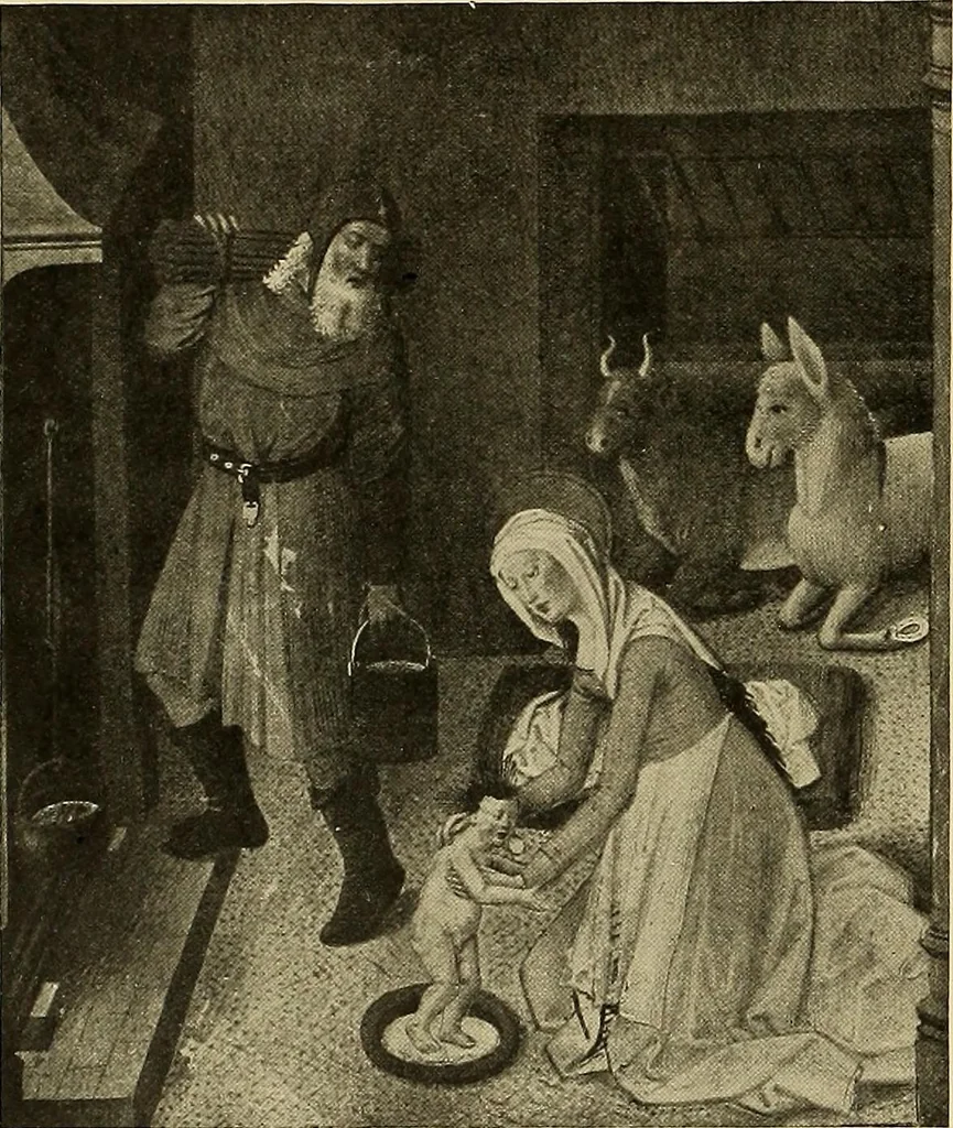 An illustration from L'art religieux de la fin du moyen âge en France; étude sur l'iconographie du moyen âge et sur ses sources d'inspiration;, 1908, leaf 55