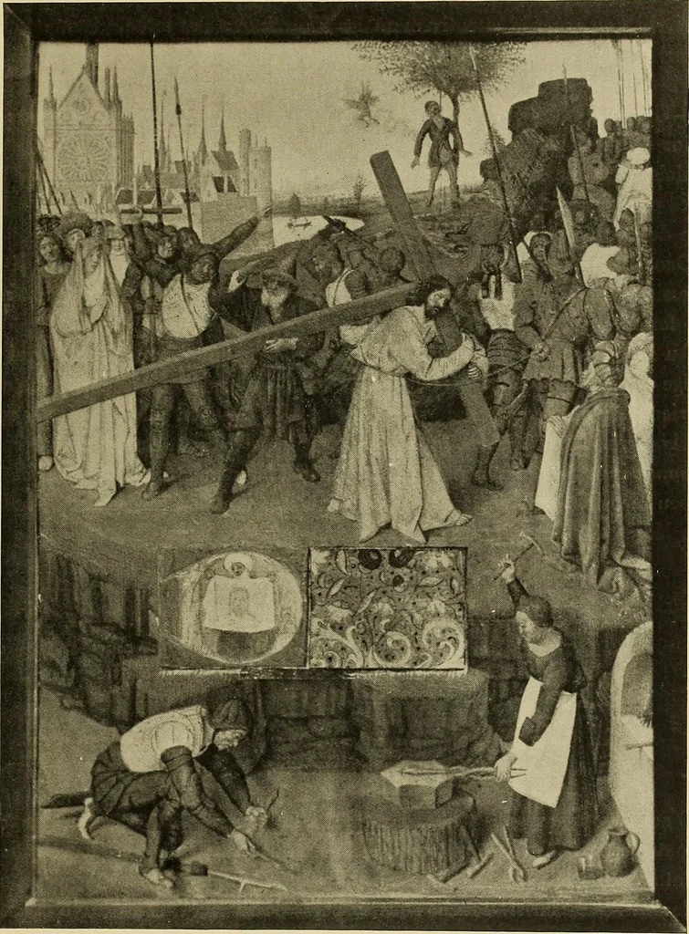 An illustration from L'art religieux de la fin du moyen âge en France; étude sur l'iconographie du moyen âge et sur ses sources d'inspiration;, 1908, leaf 62
