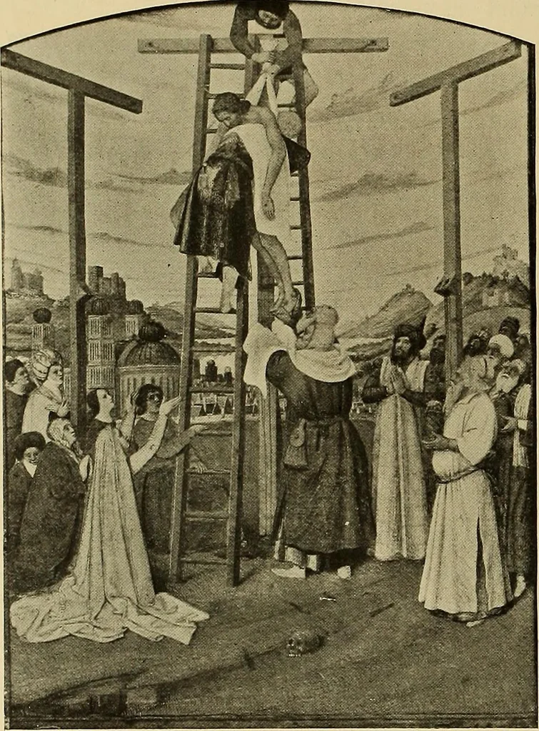An illustration from L'art religieux de la fin du moyen âge en France; étude sur l'iconographie du moyen âge et sur ses sources d'inspiration;, 1908, leaf 67
