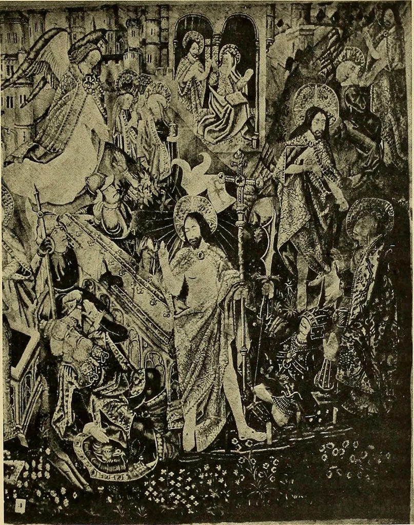 An illustration from L'art religieux de la fin du moyen âge en France; étude sur l'iconographie du moyen âge et sur ses sources d'inspiration;, 1908, leaf 68