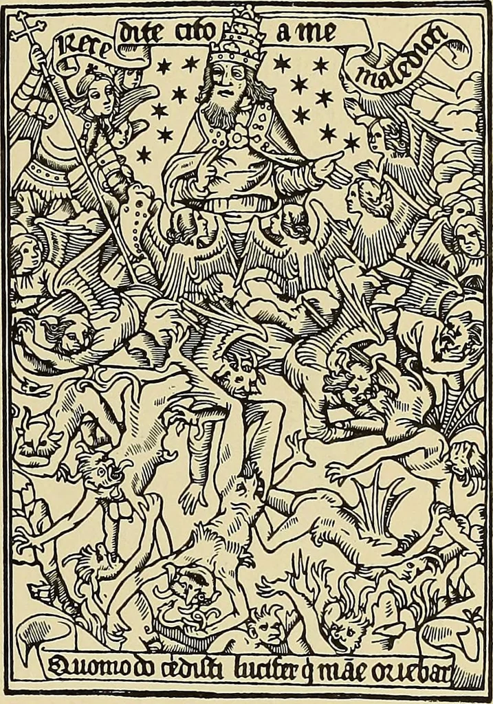 An illustration from L'art religieux de la fin du moyen âge en France; étude sur l'iconographie du moyen âge et sur ses sources d'inspiration;, 1908, leaf 76