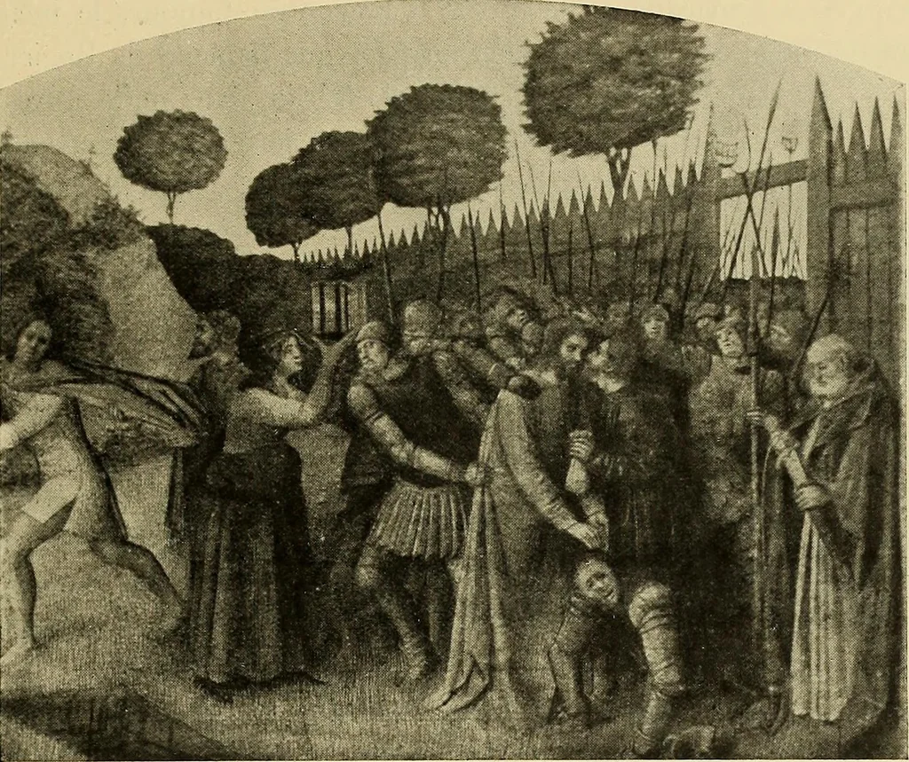 An illustration from L'art religieux de la fin du moyen âge en France; étude sur l'iconographie du moyen âge et sur ses sources d'inspiration;, 1908, leaf 78