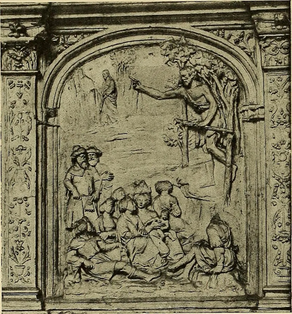 An illustration from L'art religieux de la fin du moyen âge en France; étude sur l'iconographie du moyen âge et sur ses sources d'inspiration;, 1908, leaf 81