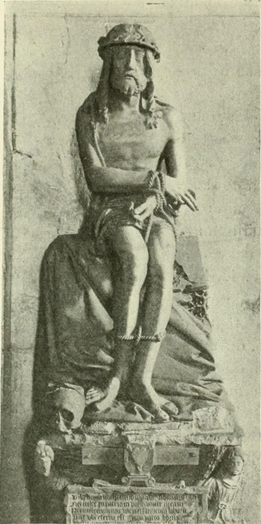 An illustration from L'art religieux de la fin du Moyen Age en France : étude sur l'iconographie du Moyen Age et sur ses sources d'inspiration, 1922, leaf 111