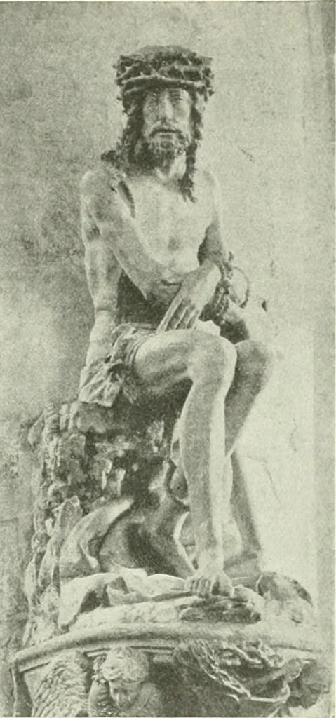 An illustration from L'art religieux de la fin du Moyen Age en France : étude sur l'iconographie du Moyen Age et sur ses sources d'inspiration, 1922, leaf 116