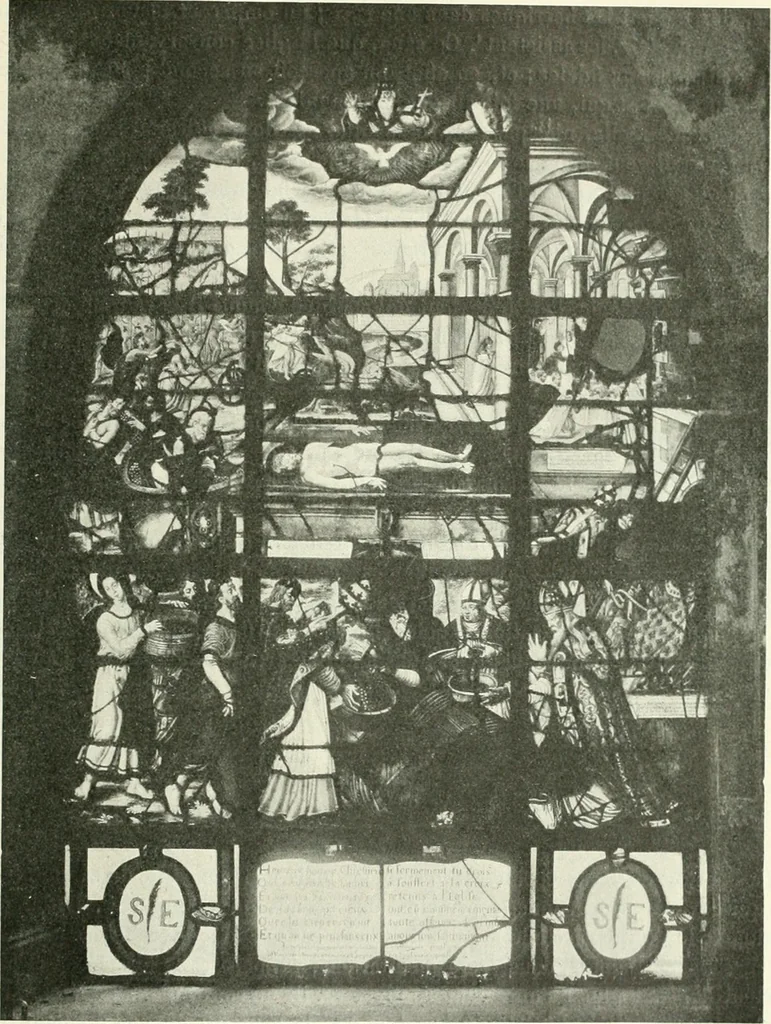 An illustration from L'art religieux de la fin du Moyen Age en France : étude sur l'iconographie du Moyen Age et sur ses sources d'inspiration, 1922, leaf 138