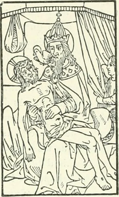 An illustration from L'art religieux de la fin du Moyen Age en France : étude sur l'iconographie du Moyen Age et sur ses sources d'inspiration, 1922, leaf 160