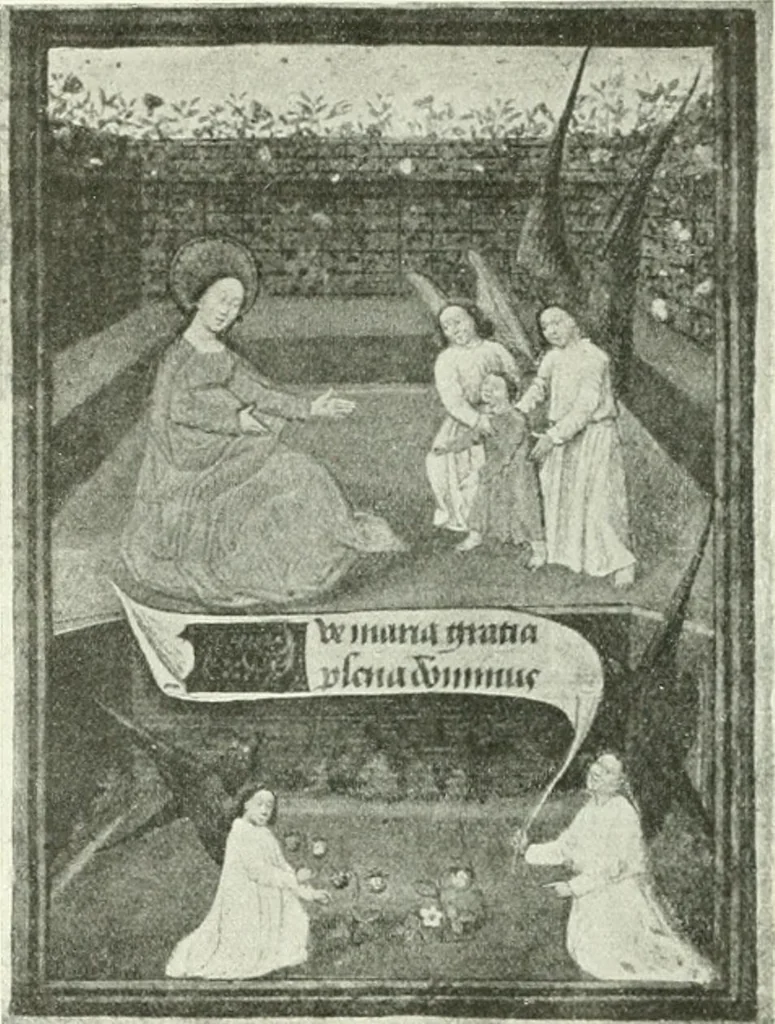 An illustration from L'art religieux de la fin du Moyen Age en France : étude sur l'iconographie du Moyen Age et sur ses sources d'inspiration, 1922, leaf 168