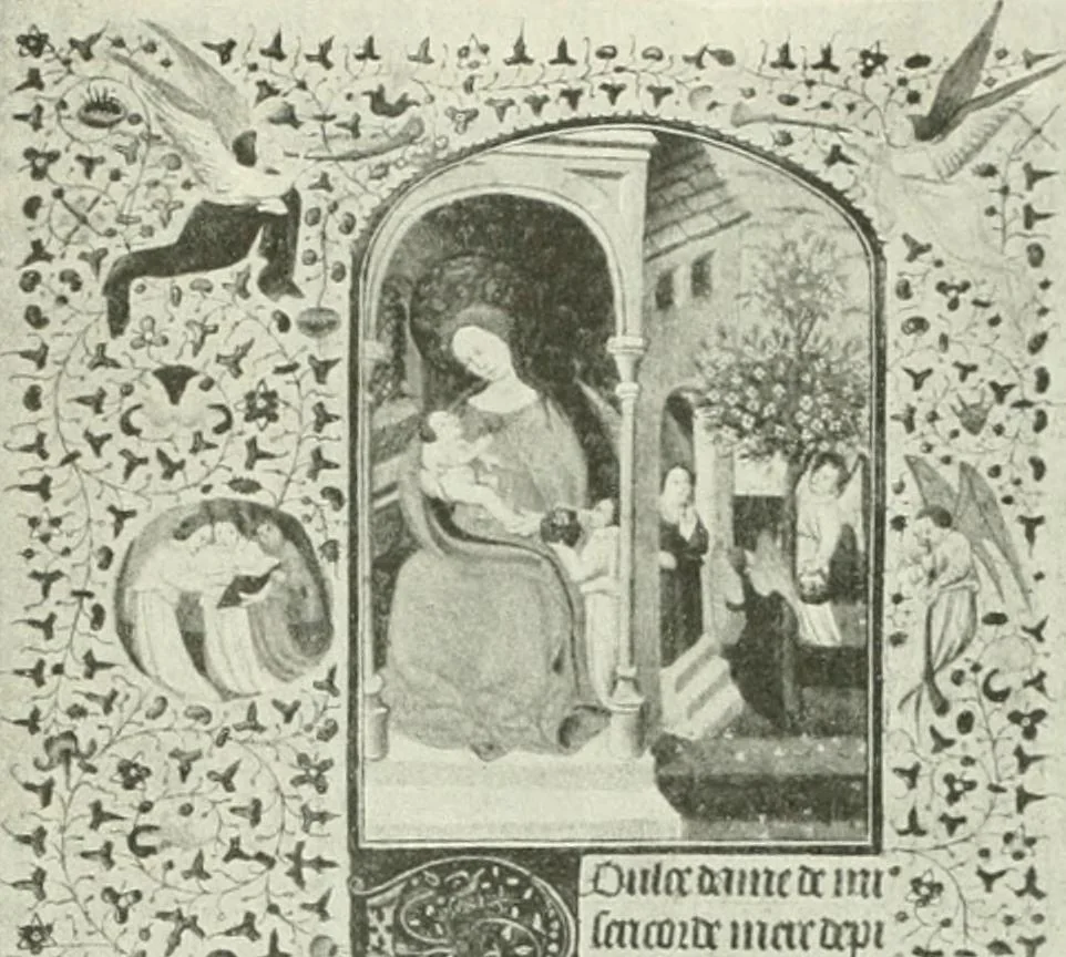 An illustration from L'art religieux de la fin du Moyen Age en France : étude sur l'iconographie du Moyen Age et sur ses sources d'inspiration, 1922, leaf 170