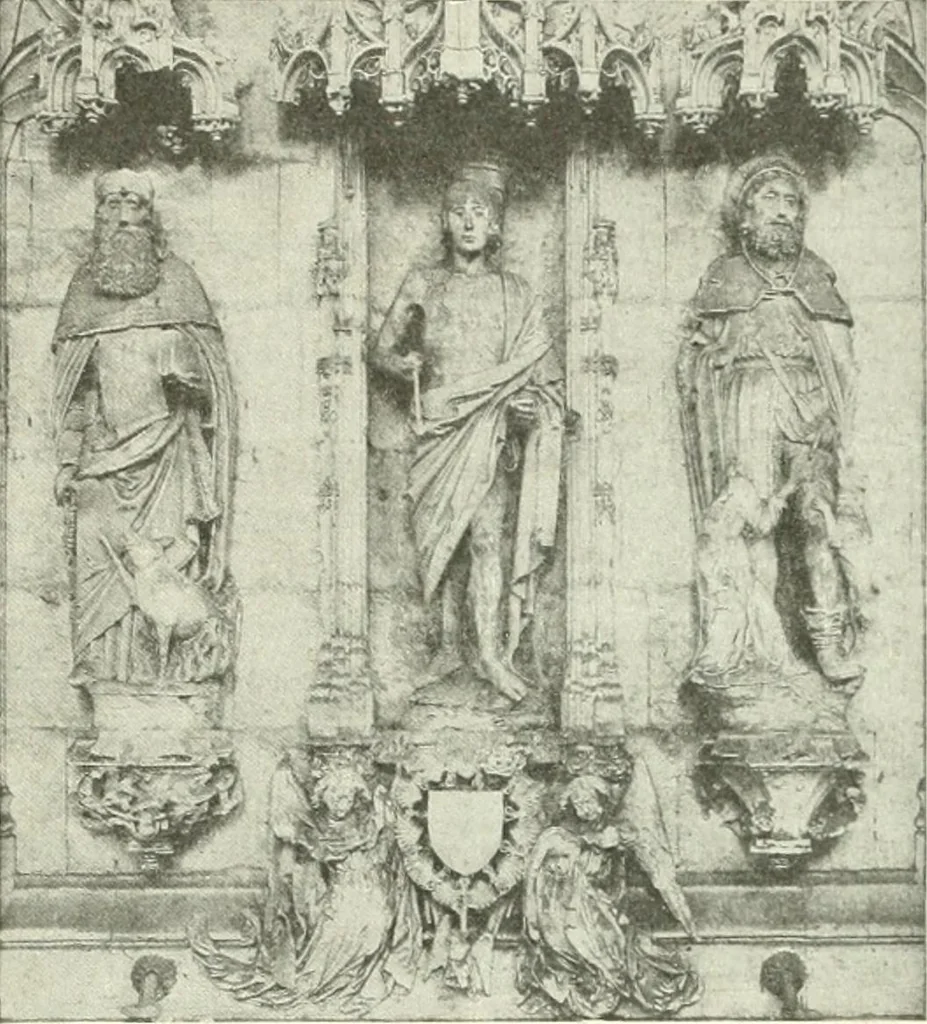 An illustration from L'art religieux de la fin du Moyen Age en France : étude sur l'iconographie du Moyen Age et sur ses sources d'inspiration, 1922, leaf 212