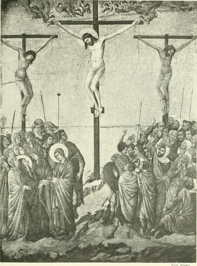 An illustration from L'art religieux de la fin du Moyen Age en France : étude sur l'iconographie du Moyen Age et sur ses sources d'inspiration, 1922, leaf 24