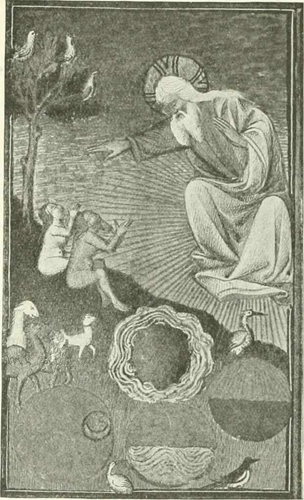 An illustration from L'art religieux de la fin du Moyen Age en France : étude sur l'iconographie du Moyen Age et sur ses sources d'inspiration, 1922, leaf 244