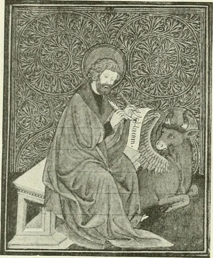 An illustration from L'art religieux de la fin du Moyen Age en France : étude sur l'iconographie du Moyen Age et sur ses sources d'inspiration, 1922, leaf 245
