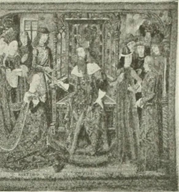 An illustration from L'art religieux de la fin du Moyen Age en France : étude sur l'iconographie du Moyen Age et sur ses sources d'inspiration, 1922, leaf 260