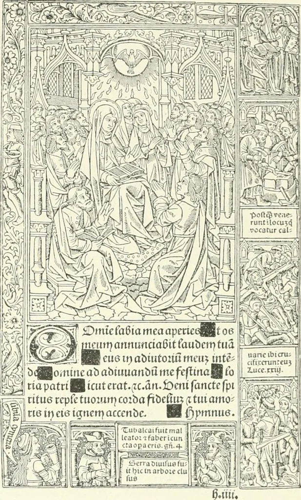 An illustration from L'art religieux de la fin du Moyen Age en France : étude sur l'iconographie du Moyen Age et sur ses sources d'inspiration, 1922, leaf 262