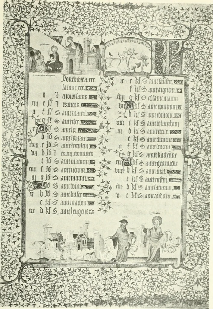 An illustration from L'art religieux de la fin du Moyen Age en France : étude sur l'iconographie du Moyen Age et sur ses sources d'inspiration, 1922, leaf 266