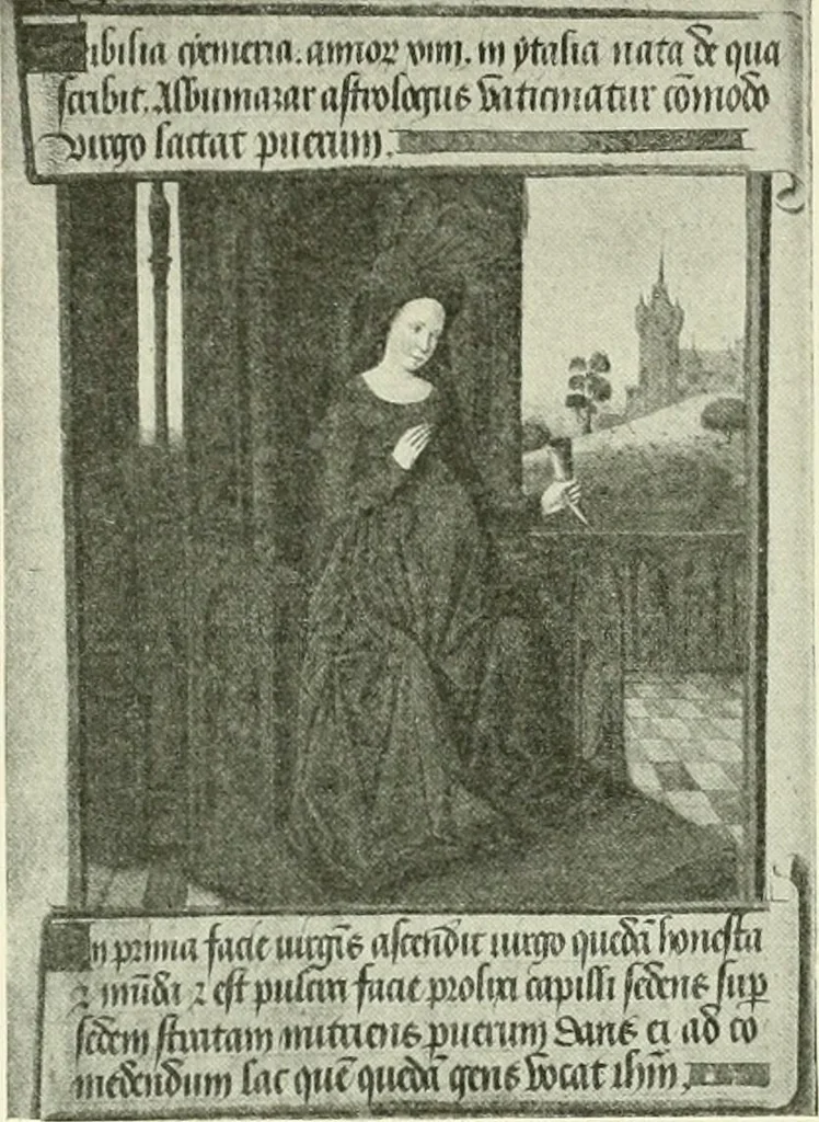 An illustration from L'art religieux de la fin du Moyen Age en France : étude sur l'iconographie du Moyen Age et sur ses sources d'inspiration, 1922, leaf 285