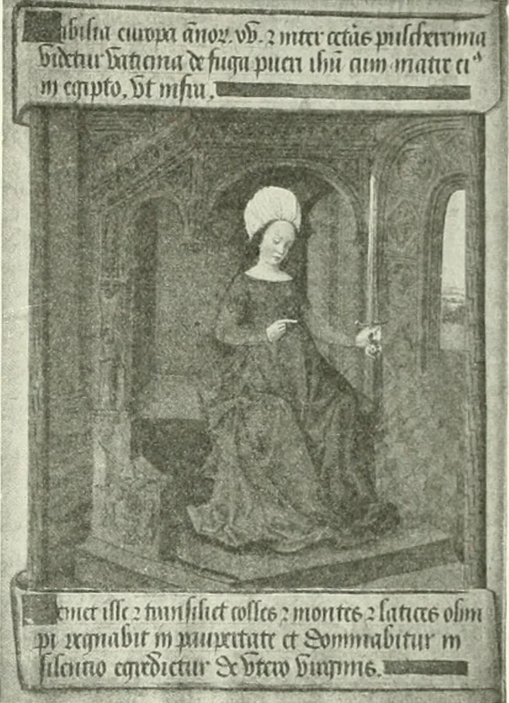 An illustration from L'art religieux de la fin du Moyen Age en France : étude sur l'iconographie du Moyen Age et sur ses sources d'inspiration, 1922, leaf 286